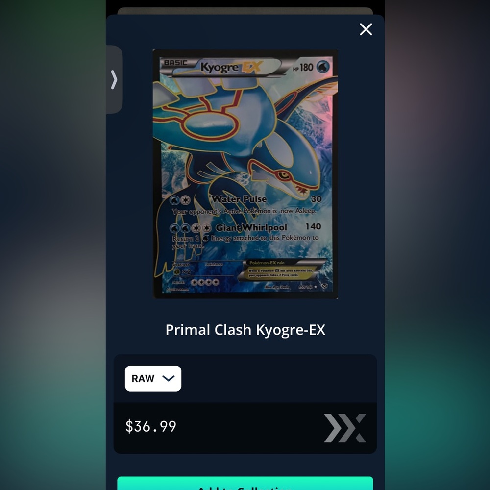 Kyogre full Art Ex 148-160